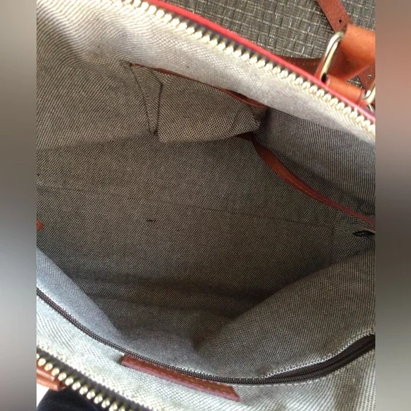 Dooney & Bourke Florentine Red Vachetta Leather Dillon Satchel Bag - Picture 5 of 5